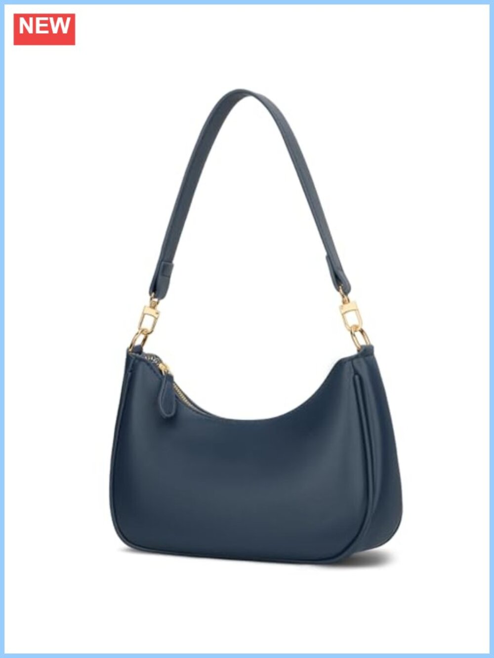 PU Leather Hobo Shoulder Bag with Chain Strap